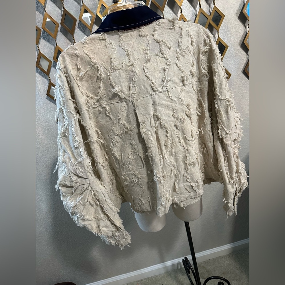 Pol Cream And Multicolor Patchwork Bomber Jacket … - image 6